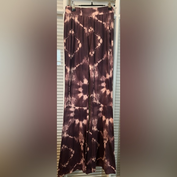 Retro Style Tie Dye Purple Flared Pants- Shein Size 4 - Picture 4 of 5